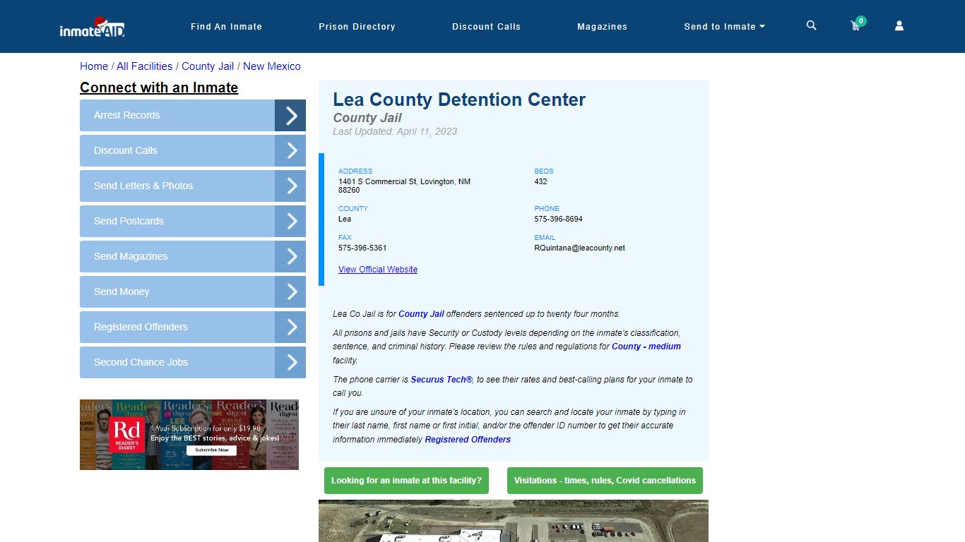 Lea County Detention Center - Inmate Locator - Lovington, NM