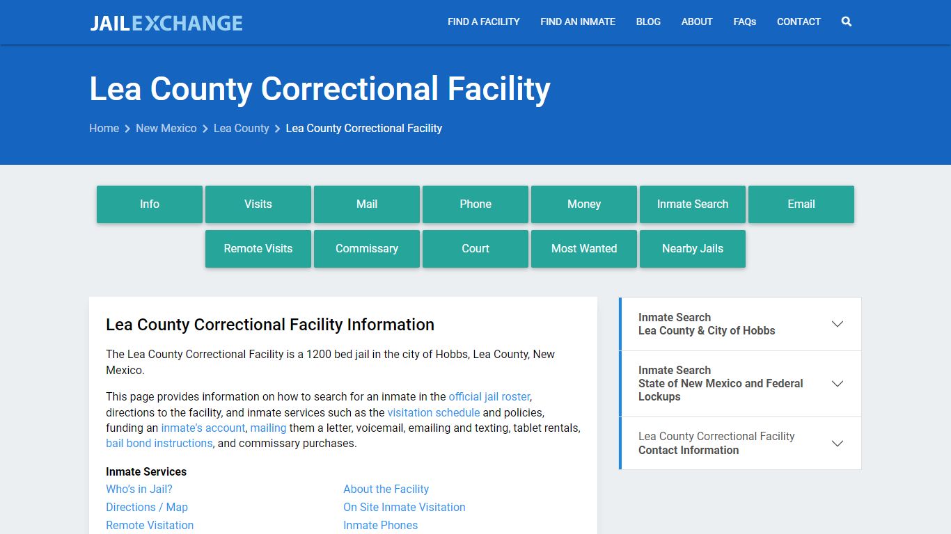 Lea County Correctional Facility - Jail Exchange